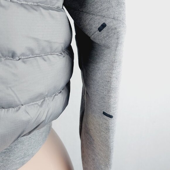 Nike Women's Grey Black Tech Fleece Aeroloft Moto Puffer Jacket Size S - Picture 10 of 16